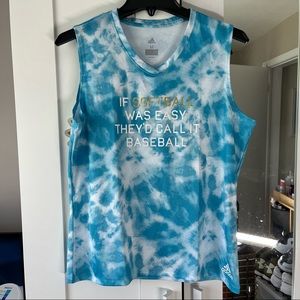 Adidas Sleeveless Tie-Dye Softball Tshirt Size Medium